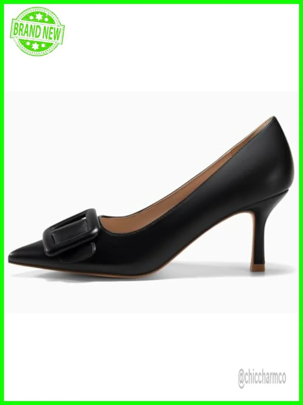 Women's Closed Toe Pointed Pump Stiletto Heels Kitten Heel Faux Leather Slip On